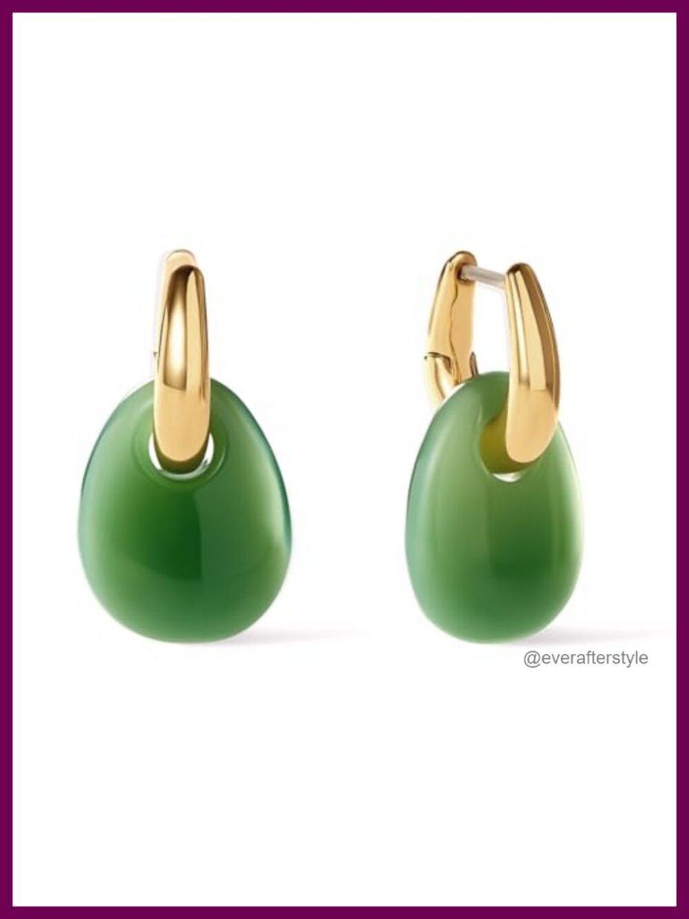 14K Gold Plated Dangle Hoop Earrings for Women - Lever Back Hypoallergenic